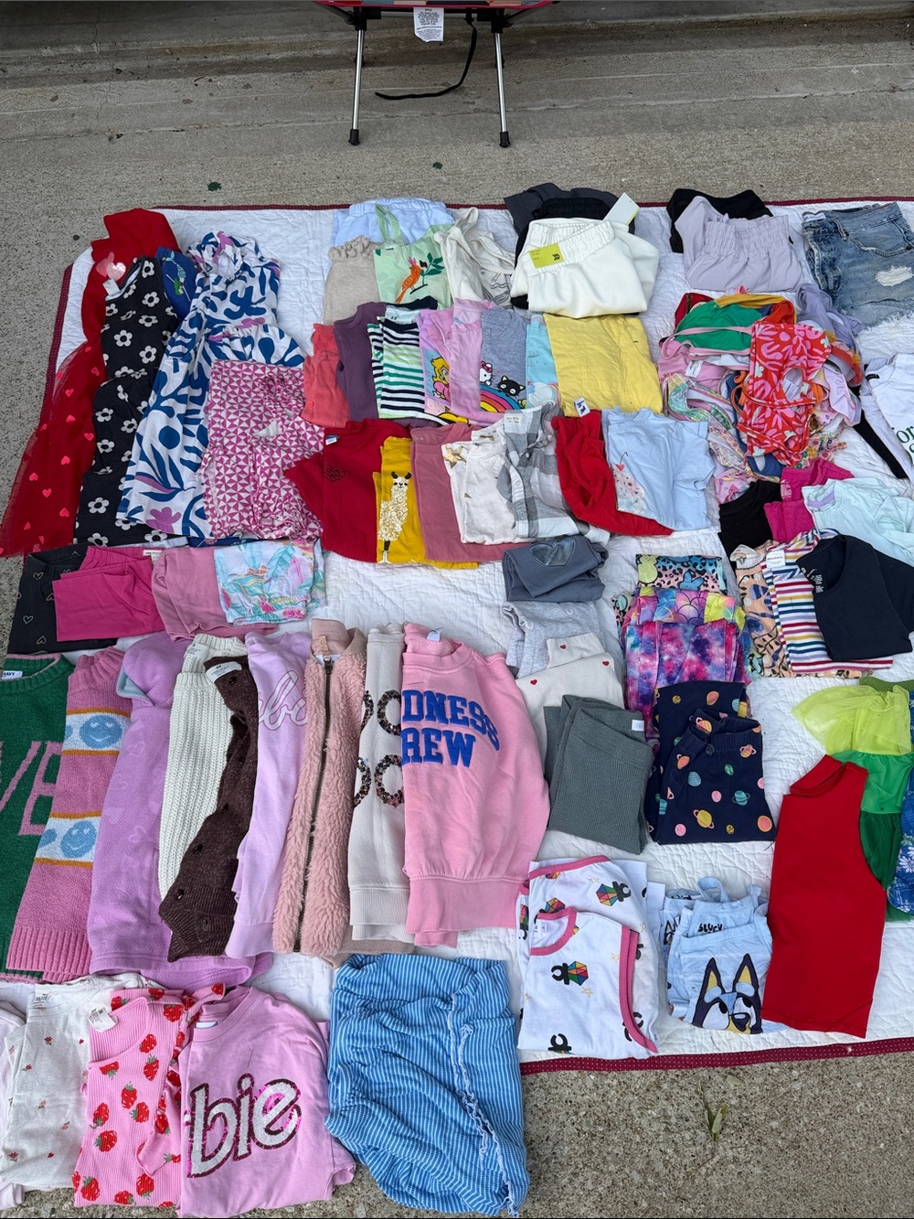 Kids Mixed Tops Lot - Pink, Red, Blue, White & More